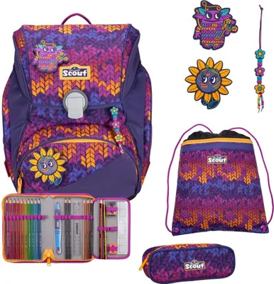 Produktbild von Scout Alpha Superflash Schulranzen-Set 4 tlg. Fantasy