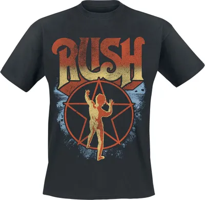Produktbild von Rush T-Shirt Herren Starman schwarz Band-Merch, Bands 100% Baumwolle M
