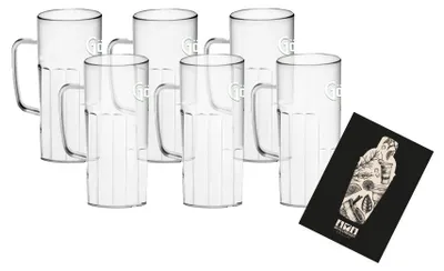 Produktbild von Gösser Bierglas 6er Set Krug mit 0,3L Eichung Glas Gläser Set - 6x Biergläser