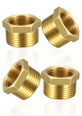 Productafbeelding van 4 stuks messing verloopstuk 1/2 tot 1/4 inch adapter
