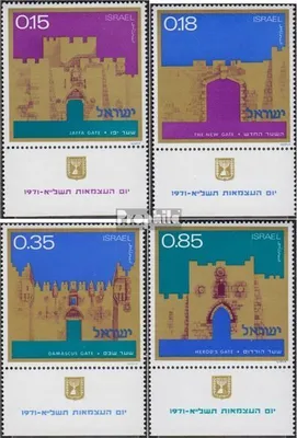 Produktbild von Briefmarken Israel 1971 Mi 503-506 mit Tab (kompl.Ausg.) postfrisch Stadttore von Jerusalem