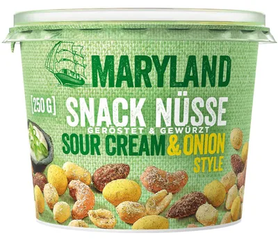 Produktbild von Maryland Snack Nüsse Sour Cream & Onion Style 250g