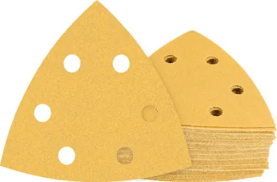 Productafbeelding van EXPERT C470 schuurpapier, 93x93 mm, korrelgrootte K180, 6 gaten, set van 50 stuks.
