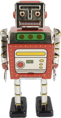 Produktbild von Roboter Ro-Bot mittelgroß rot Blechroboter
