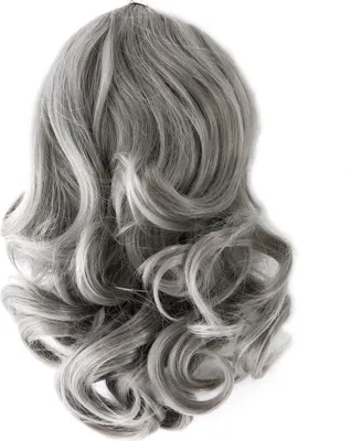 Produktbild von WIG ME UP Haarteil gewellt halblang 1 Kamm + Gummizug Silbergrau JL-3023-701