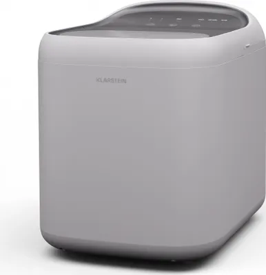 Produktbild von Klarstein SparkIce Eiswürfelmaschine, 15 kg/Tag, Eiswürfel in 6 Min., Touchpad, 2 Eiswürfelgrößen, Automatische Reinigung, Eiswürfelbereiter für Getränke & Smoothies, Weiß