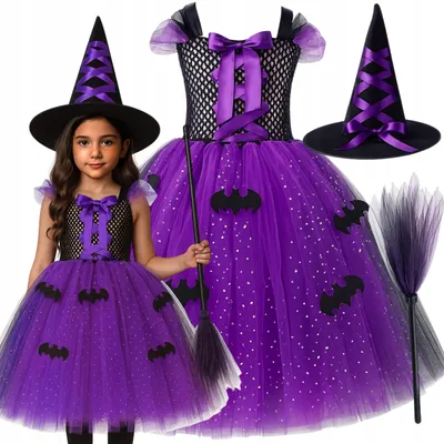 Obrázek produktu pro Hopki Kostým Čarodějnice Dívčí Sada na Halloween 140-146
