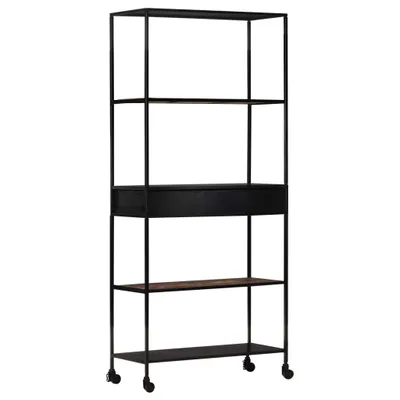 Immagine prodotto di Maison Exclusive - Libreria 80x35x180 cm, realizzata in legno di mango grezzo e ferro