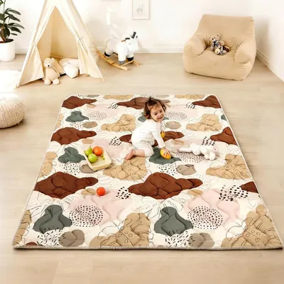 Obrázok produktu pre Detská hracia podložka 180 x 150 cm, hrubá a mäkká, protišmyková, skladacia, pre deti