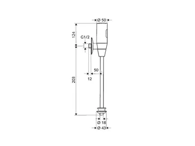 Obrázek produktu pro SCHELL Infrarot-Urinal-Spülarmatur, Spüler SCHELLTRONIC, Aufputz Spülarmatur
