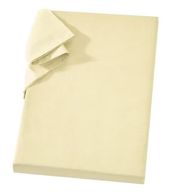 Produktbild von Linon Betttuch aus 100% Baumwolle ohne Gummizug Creme 150 x 250 cm