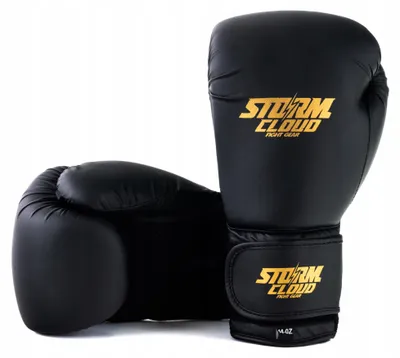 Imagen del producto de Guantes de boxeo StormCloud Rookie, color negro/dorado, 16 oz