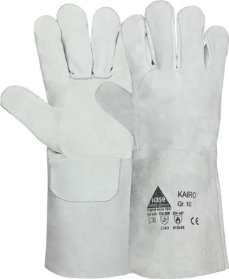 Produktbild von Hase Kairo Schweißerhandschuh aus Rindspaltleder Größe 10 6 Stk