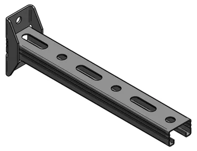 Immagine prodotto di MEFA Konsole C-Profil 45/26 S, piastra piatta, zincata a caldo, barra da 315 mm, confezione da 6 pezzi.