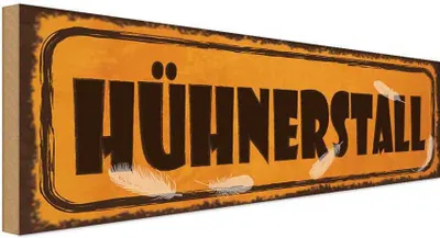 Produktbild von vianmo Holzschild 10x27 cm Hühnerstall Tier Haustier