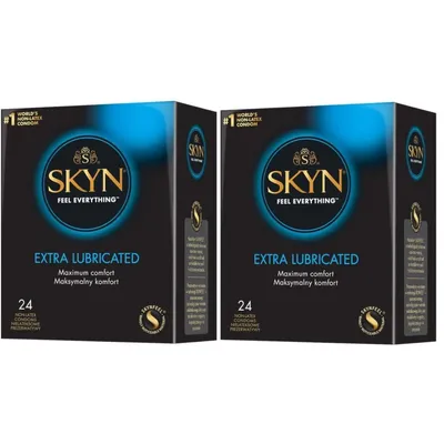 Produktbild von 48 Stück Kondome SKYN Extra Lube Extra Feucht Latexfrei Gefühlsecht 53mm Breite