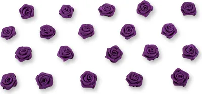 Satinrosen 15mm zum Basteln & Aufnähen 20 Stück Pflaume