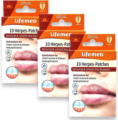 Produktbild von 3x Lifemed Herpes Pads transparent 3x 10 Stück