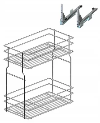 Produktbild von Rejs Multi 600 Mini-Auszugskorb Unterschrank 2 Ebenen Chrom