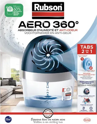 Image de Absorbeur d'humidité RUBSON AERO 360 20m² + 1 recharge - 2622194