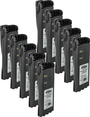 Produktbild von vhbw 10x Akku Ersatz für Motorola PMNN4157AR, PMNN4158, PMNN4045, PMNN4157, HNN9013A, HNN9013B für Funkgerät, Walkie Talkie (1800 mAh, 7,2 V, Li-Ion)
