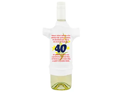 Obrázek produktu pro Tričko na láhev 40 let