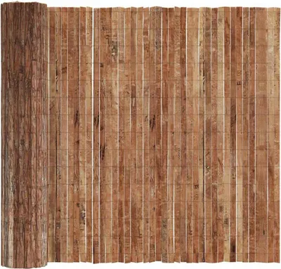 Produktbild von vidaXL Rindenzaun Braun 400 x 125cm Rinde