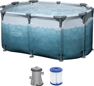 Produktbild von Bestway® LAY-Z-SPA® Eisbad Glacial Dip™ mit Filterpumpe 150 x 90 x 65 cm, oval
