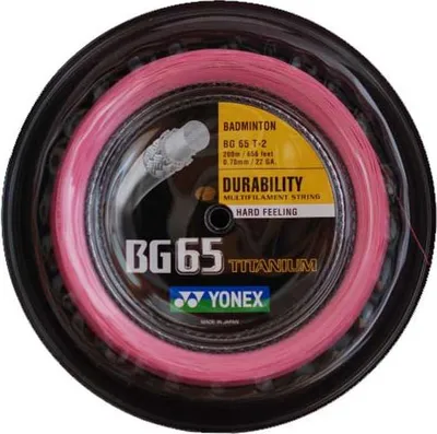 Image de Yonex Bg 65 Titanium 200 M Cordage de badminton 0,70 mm 0,70 mm