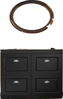 Immagine prodotto di Scarpiera, design a 4 ante, contenitore salvaspazio, nero