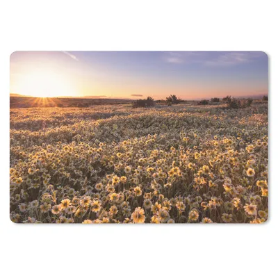 Produktbild von MuchoWow® Mauspad Mousepad Blumen - Frühling - Sonnenuntergang 27x18 cm - Mousepads - Maus Mat - Pad - Mausunterlage - Büroartikel - Desk Matten