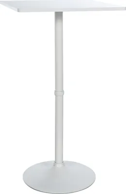 Produktbild von Stehtisch/Stehtisch 60x60cm - Platz für 4 Personen - Stabile Bodenplatte | Farbe: weiß/weiß