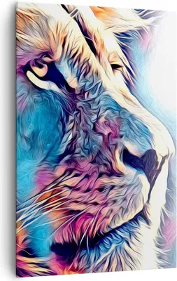 Produktbild von Bild auf Leinwand - Leinwandbild - Einteilig - Löwe Mähne Märchen - 80x120cm - Wand Bild - Wanddeko - Wandbilder - Leinwanddruck - Wanddekoration - Leinwand bilder - Wandbild - PA80x120-4713