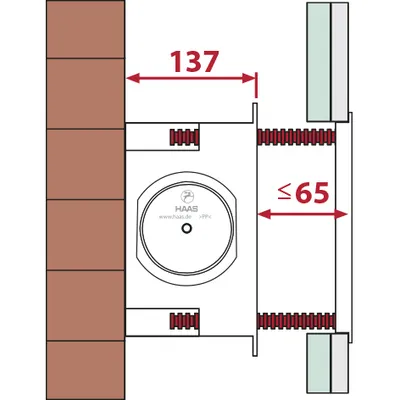 Produktbild von Haas Kunststoff-Wandeinbaukasten groß mit Sichtblende und Rohrbelüfter