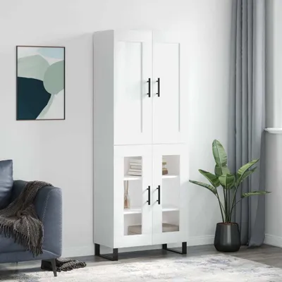 Produktbild von vidaXL Highboard Weiß 69,5x34x180 cm Holzwerkstoff