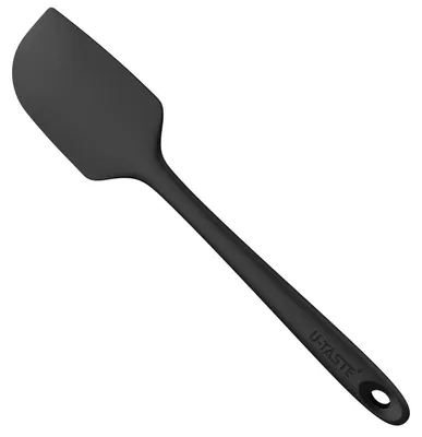 Obrázok produktu pre Veľká silikónová stierka, 29 cm, čierna, odolná voči teplu až do 250 °C, s nepriľnavým povrchom, flexibilná