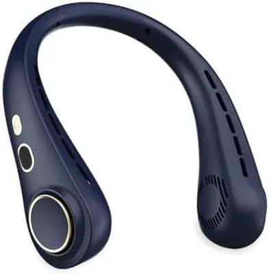 Produktbild von Tragbarer Nackenventilator, Leise Halsventilatoren, 5 Geschwindigkeiten, Blattloser Hals Ventilator mit LED-Anzeige, Neck Fans Rechargeable für Büro, Küche, Reisen, Sport, Innen, Außen