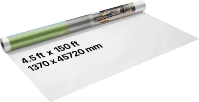 Immagine prodotto di VEVOR foglio casa, 1,37x45,72 m, foglio barriera vapore, spessore 0,13 mm barriera vapore, foglio barriera vapore resistente per teloni antistrappo, barriera vapore per edifici residenziali e commerciali, bianco
