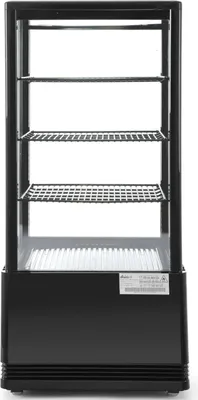Obrázek produktu pro Hendi 233658, Chladicí vitrína, Stojací, Černá, Nerezová ocel, Pravý, 78 l