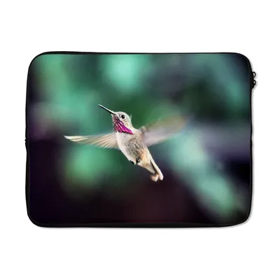 Produktbild von MuchoWow® Laptop Hülle 15 Zoll Kolibri - Schwarz Laptoptasche - Laptoptasche - Sleeve - Rundum-Schutz