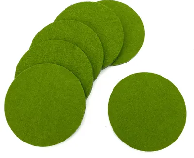 Produktbild von heimtexland ® Tischdeko Filz Tischset Bestecktasche Glasuntersetzer Tischdekoration Platzset Besteckhalter Untersetzer Typ846 Grün Glasuntersetzer 6er Pack