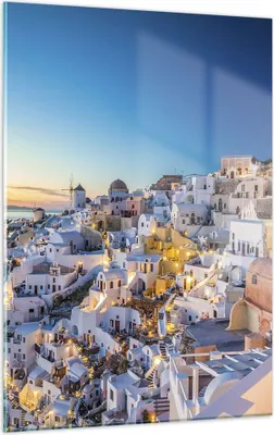 Produktbild von Bilder auf glas - Einteilig - Griechenland Insel Sommer - 50x70cm - Glasbilder - Wandbilder - Bilder - zum Aufhängen bereit - Wanddekoration aus Glas - Glas Bilder - Wandbild auf Glas - GPA50x70-4062