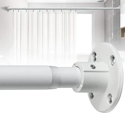 Produktbild von Ausziehbare Gardinenstange - ohne Bohren - matt weiß - 70-125 cm