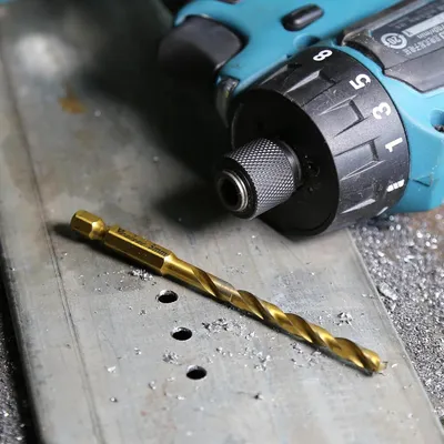 Imagen del producto de Juego de brocas helicoidales M2 de acero rápido (HSS), de 5 piezas, de 5 a 12 mm, para metal y madera