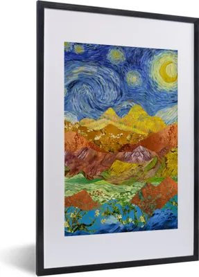 Produktbild von MuchoWow® Gerahmtes Poster Van Gogh - Alte Meister - Malerei 40x60 cm - Poster mit Schwarzem Bilderrahmen Wandposter Rahmen Foto Bilder - Poster in Rahmen