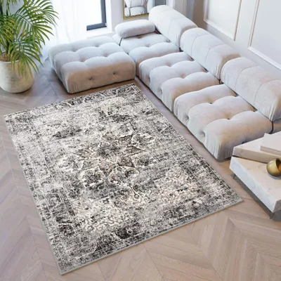 Obrázok produktu pre Tapiso koberec VALLEY Moderný krátky vlas sivý obývacia izba 140 x 200 cm
