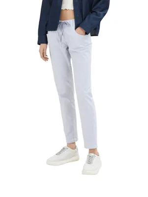 Produktbild von TOM TAILOR Damen Tapered Relaxed Fit Hose mit Streifen
