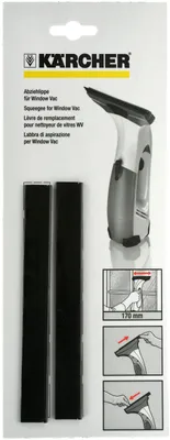 Produktbild von Kärcher Abziehlippe für Fenstersauger z.B. WV 5 Plus (kurz 17cm, 2er Pack)