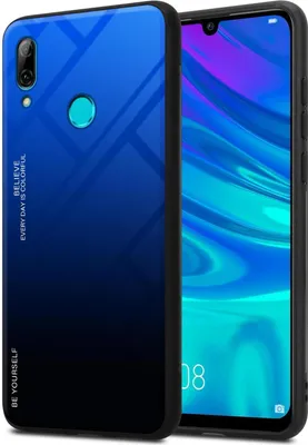 Huawei P Smart Flip Cover Blau – Aus PC & PU, Präziser Sitz, Langlebig