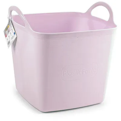 Produktbild von Plasticforte Eimer/Waschekorb - flexibel - rosa - 43 l